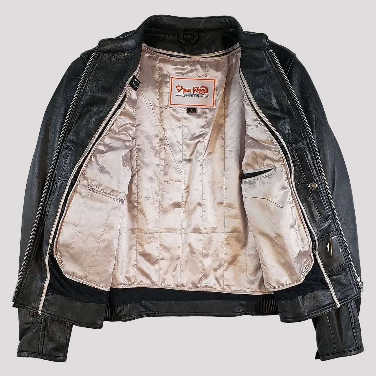Open Road Women's Racer Leather Motorcycle Jacket - Boutique of Leathers/Open Road