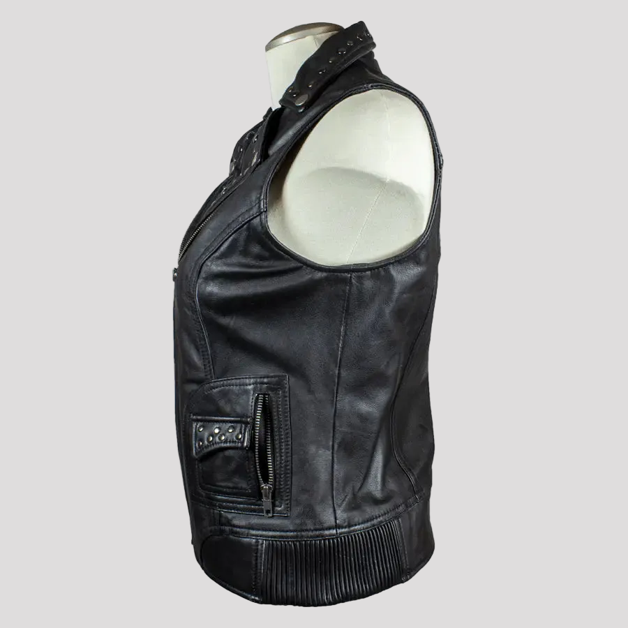 Open Road Women's Studded Leather Vest Women's Vests Boutique of Leathers/Open Road