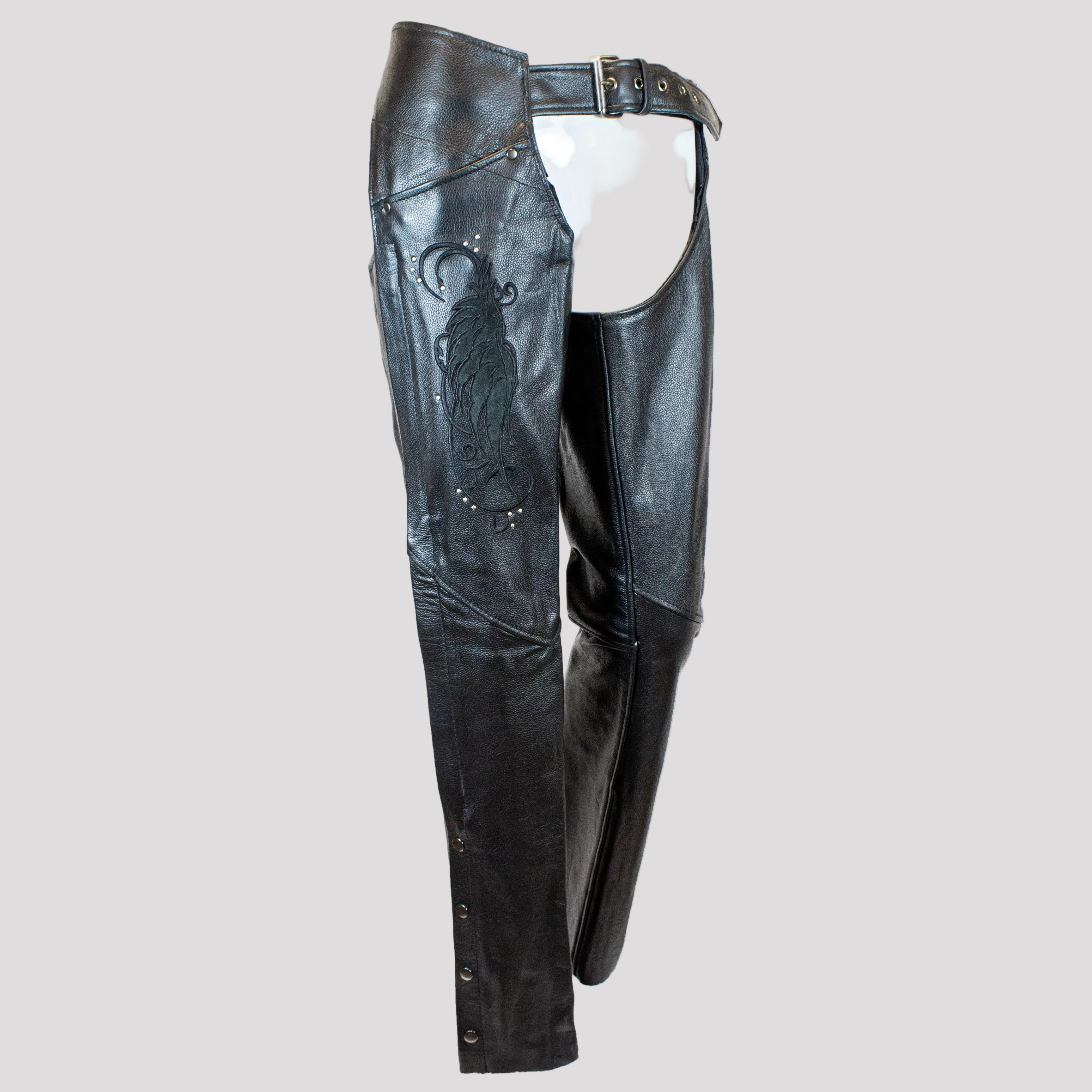 BOL/Open Road Women's Suede Wing Design Leather Chaps - Boutique of Leathers/Open Road