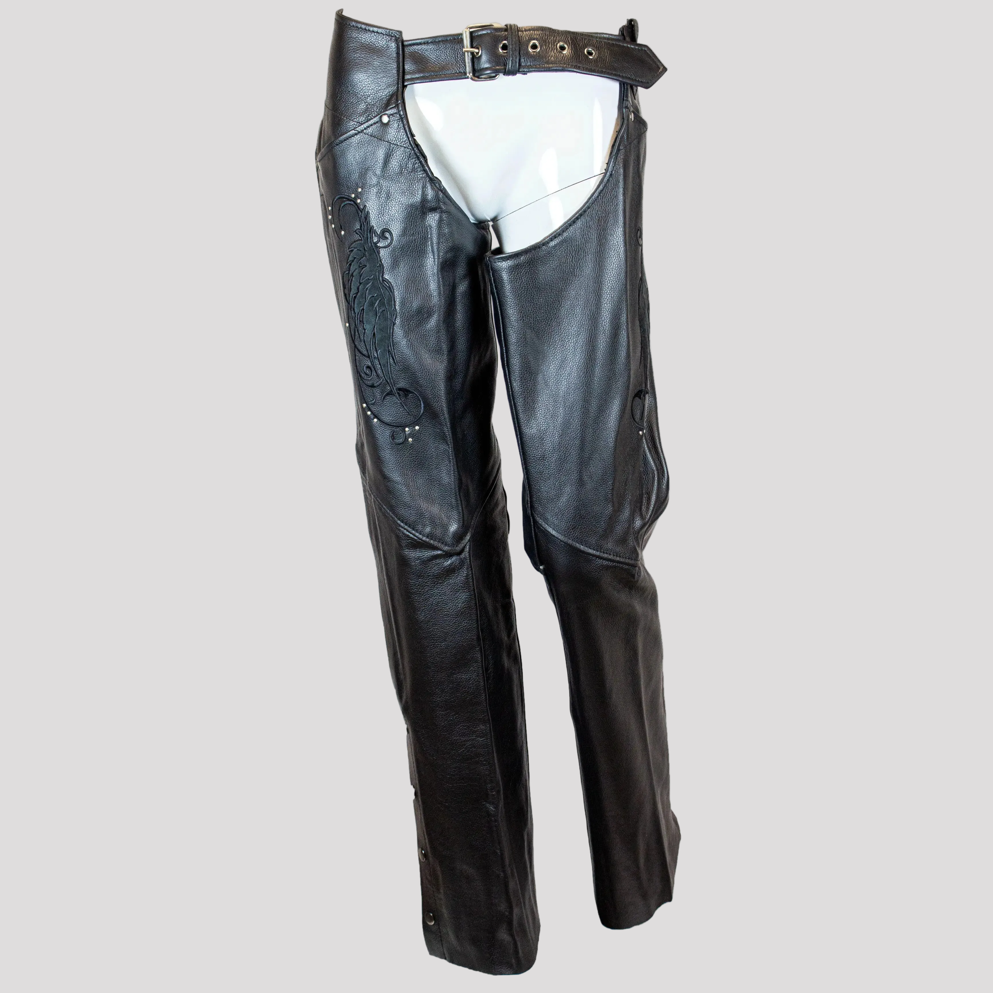 BOL/Open Road Women's Suede Wing Design Leather Chaps - Boutique of Leathers/Open Road