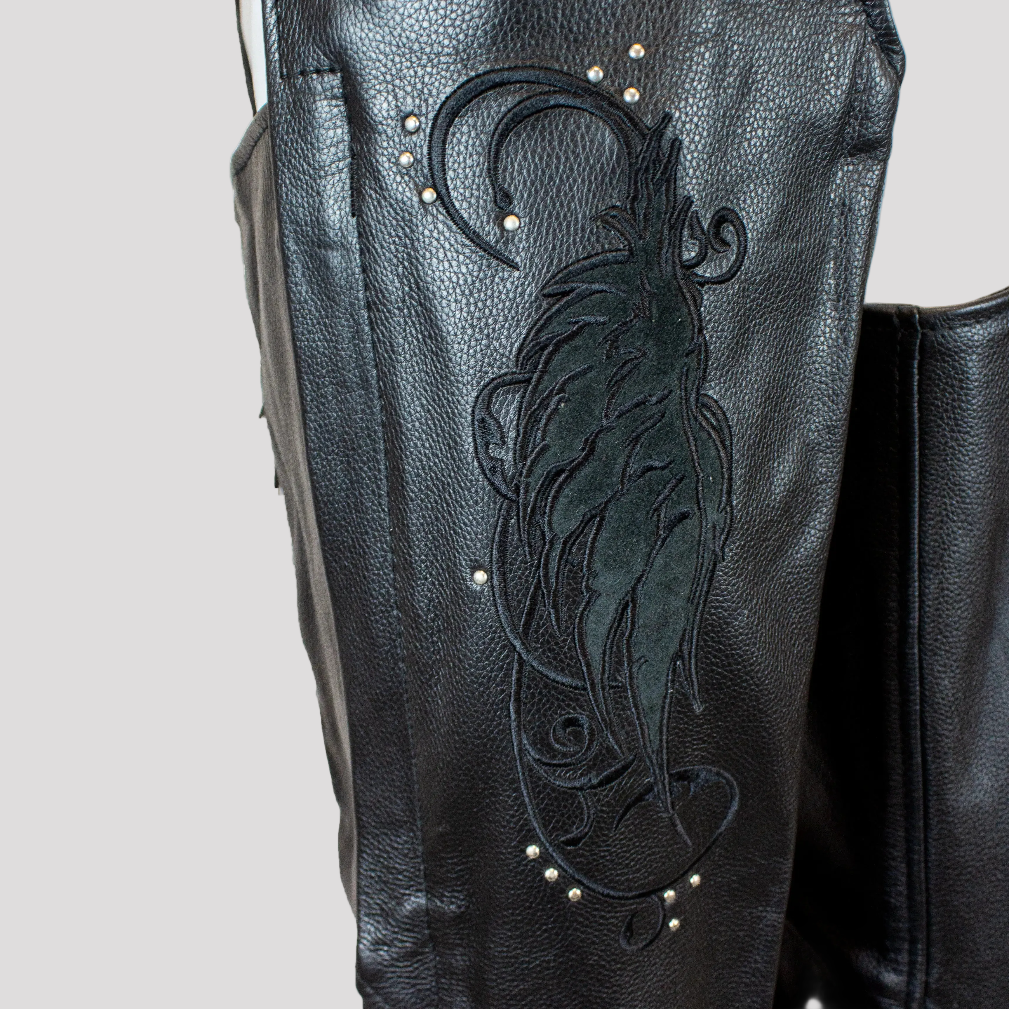 BOL/Open Road Women's Suede Wing Design Leather Chaps - Boutique of Leathers/Open Road