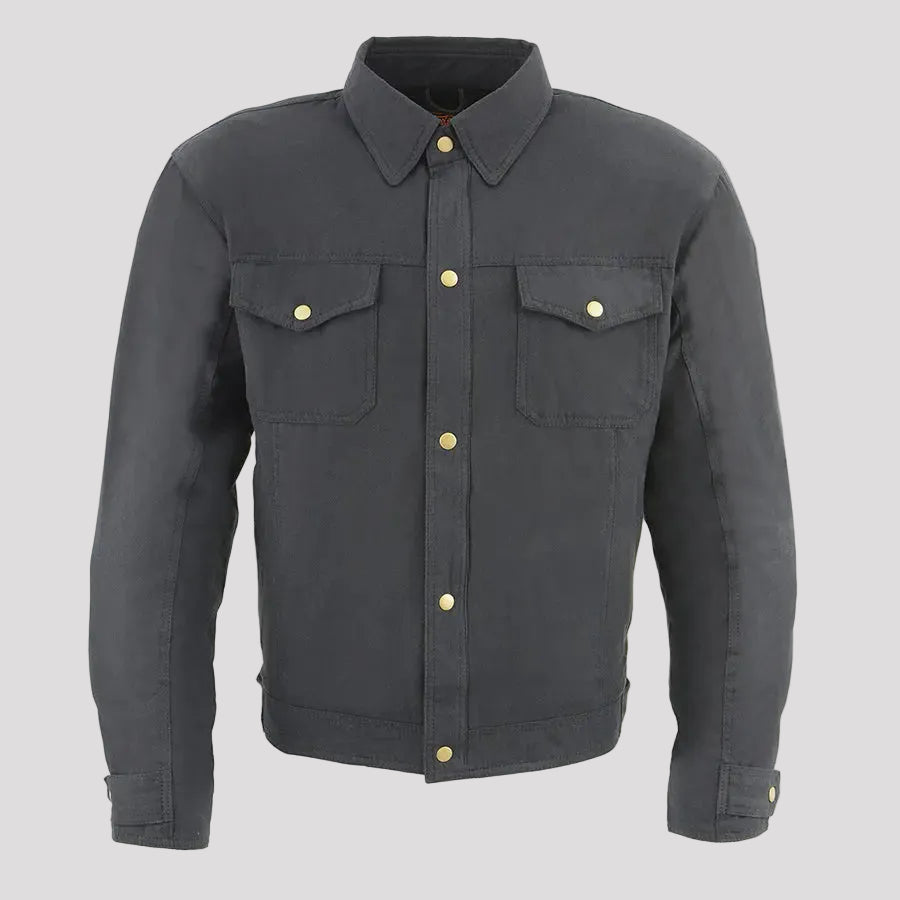 Milwaukee Leather Men's Black Armored Biker Shirt w/ Reinforced Fibers Men's Armoured Shirts Boutique of Leathers/Open Road