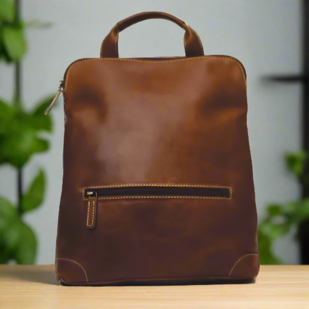 Rugged Earth Leather Backpack