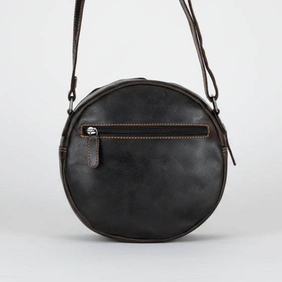Greenwood Leather Round Crossbody Bag - Boutique of Leathers/Open Road