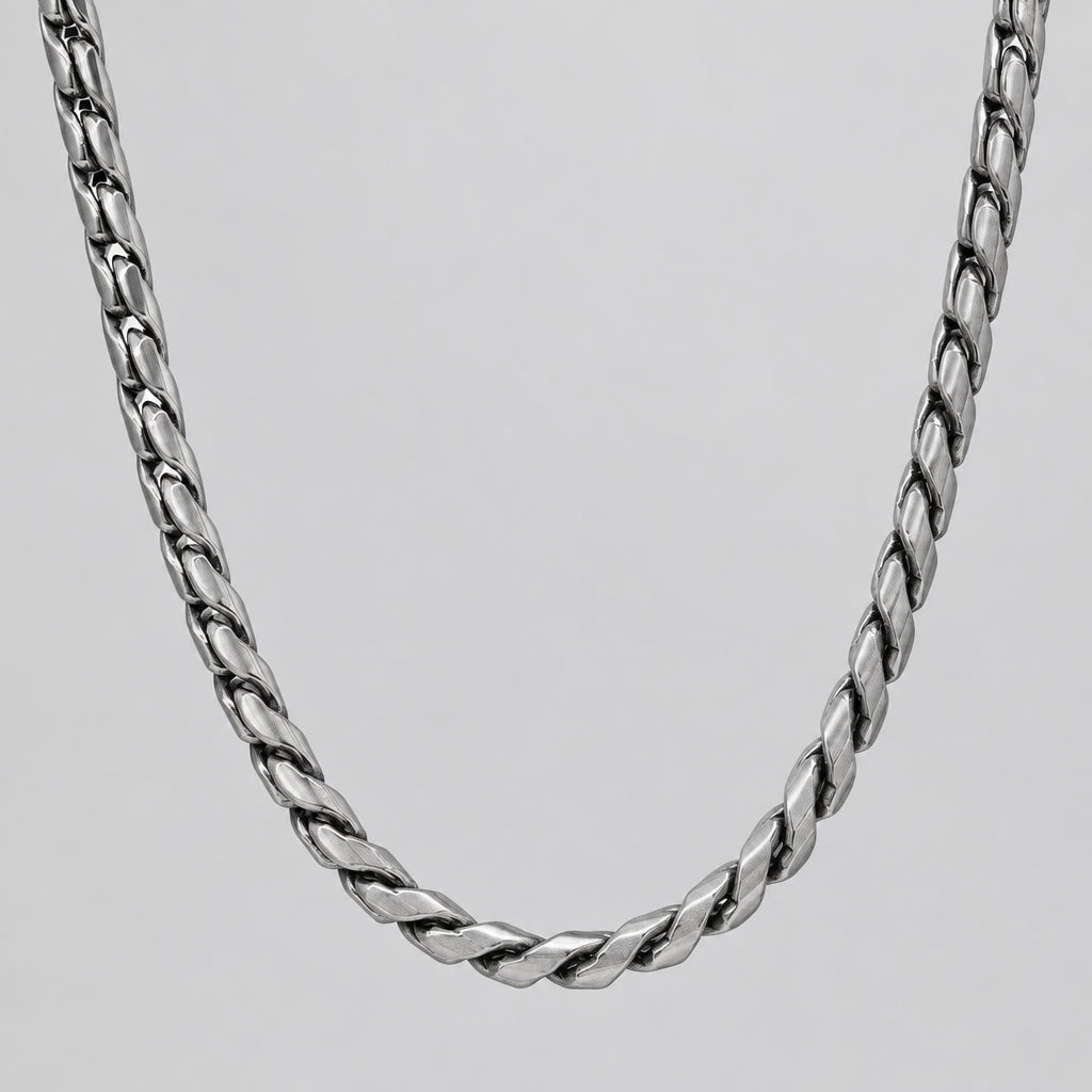 SteelTime Men's Oxidized Stainless Steel Fancy Link Chain Necklace Men's Jewelry Boutique of Leathers/Open Road