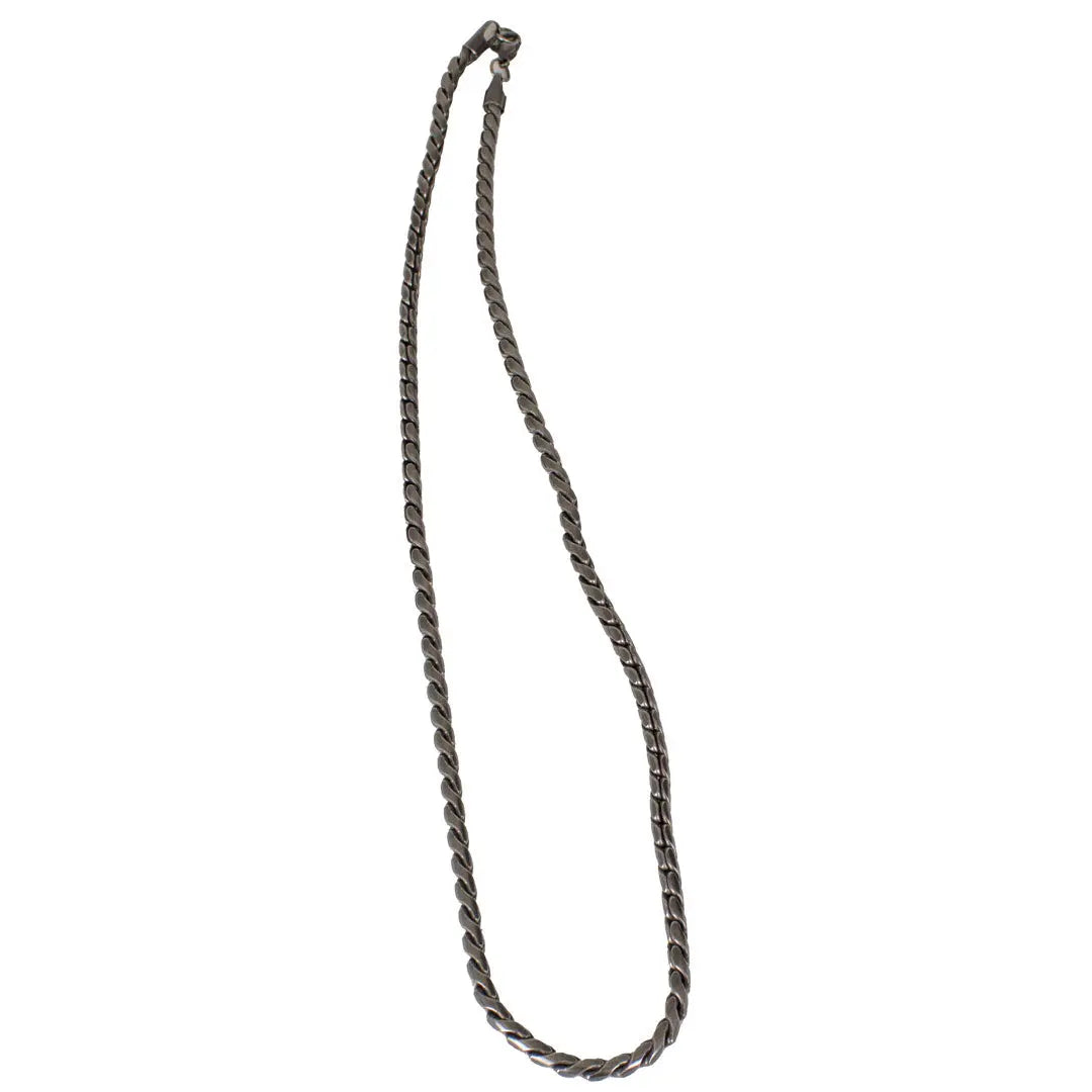SteelTime Men's Oxidized Stainless Steel Fancy Link Chain Necklace Men's Jewelry Boutique of Leathers/Open Road