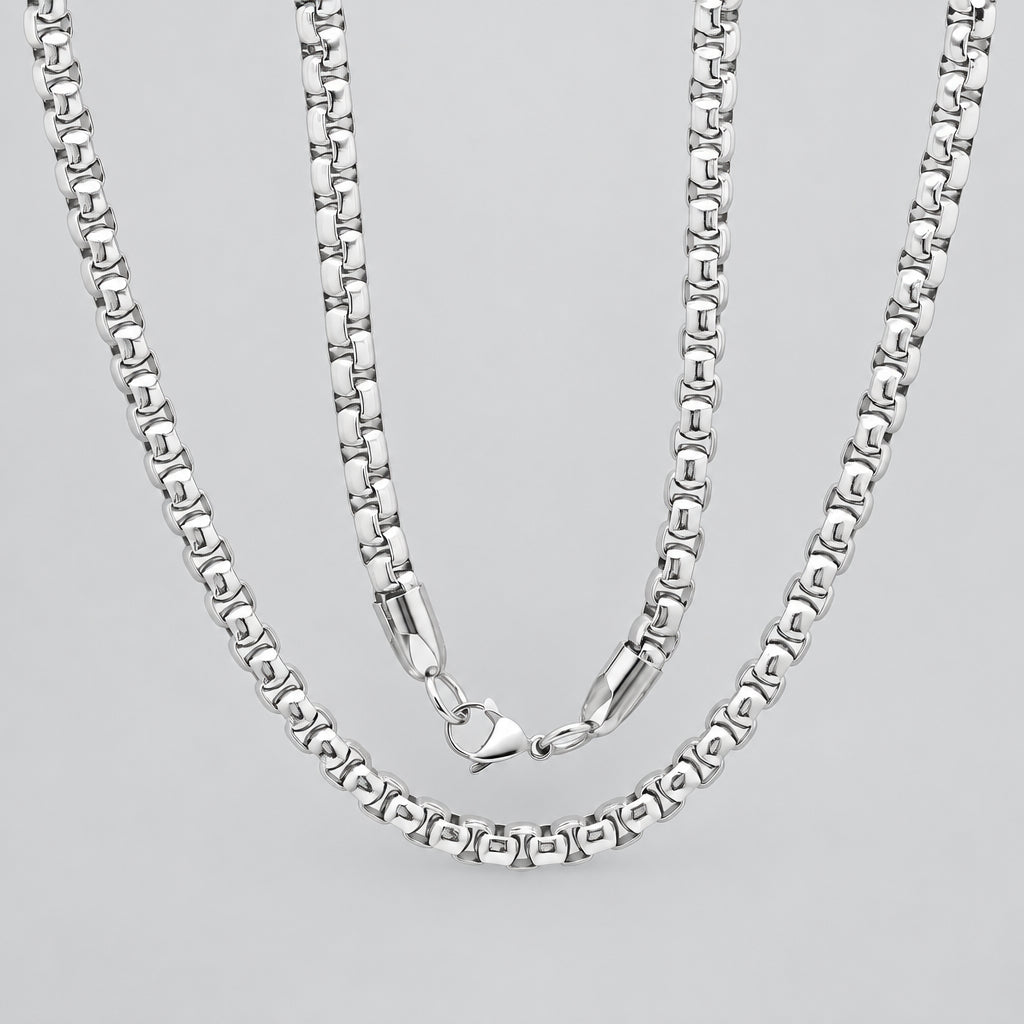 Steeltime Box Chain Necklace - Boutique of Leathers/Open Road