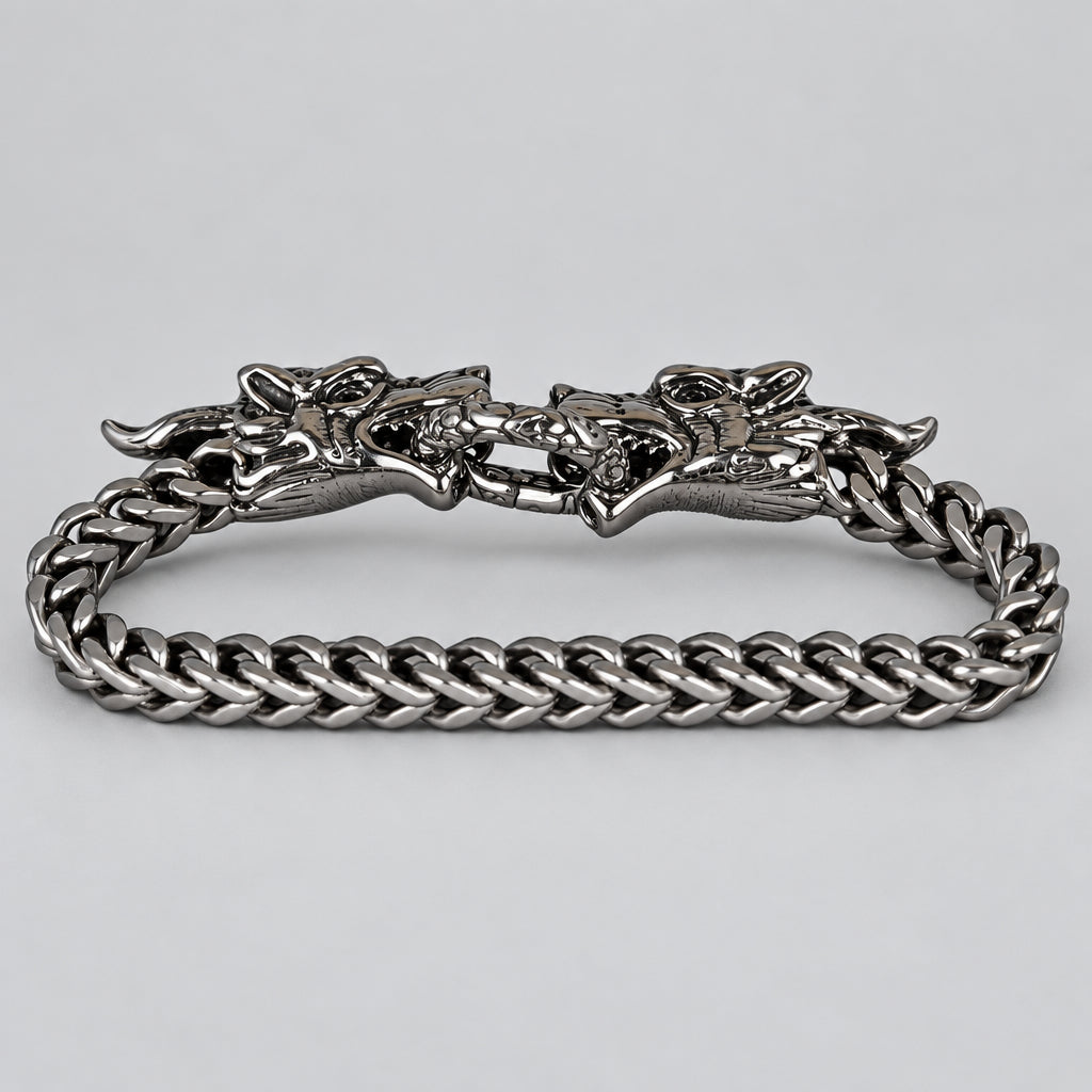Steeltime Dragon Head Bracelet - Boutique of Leathers/Open Road