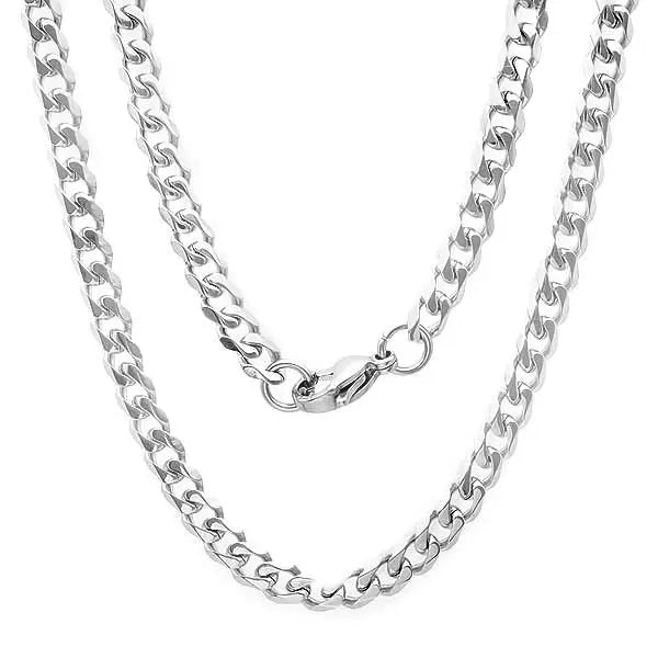 Steeltime Slim Cuban Chain Necklace - Boutique of Leathers/Open Road