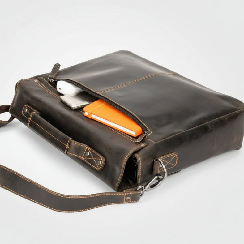Greenwood Leather Laptop Bag - Boutique of Leathers/Open Road