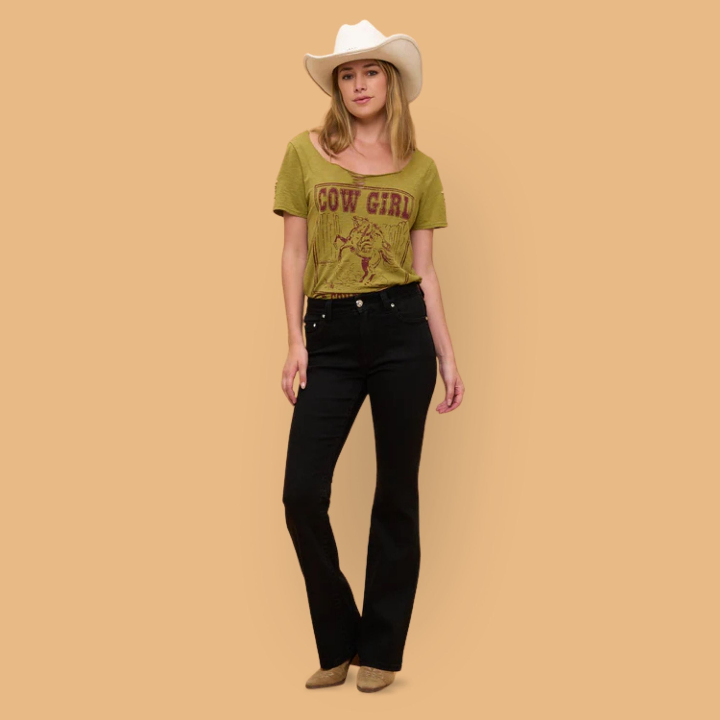 Westfield Eagle Women’s Black Bootcut Bling Jeans. High Waisted Embroidered Western Denim