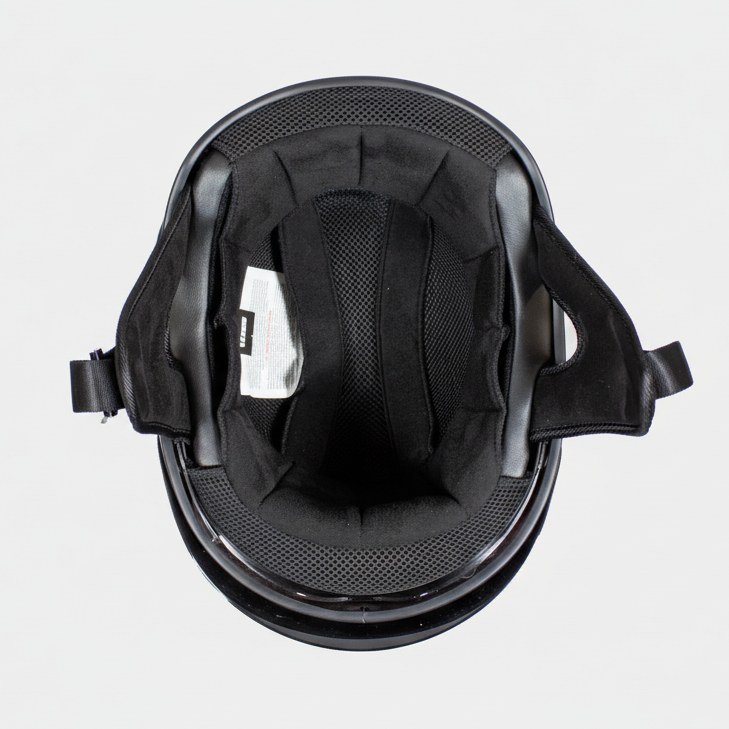 VOSS 707FRP Black Skull and Rose Half Helmet with Peak Motorcycle Helmets Boutique of Leathers/Open Road