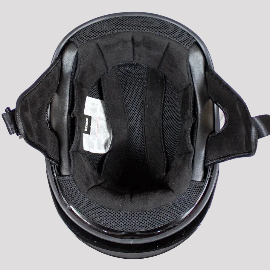 VOSS 707FRP Purple Paisley Half Helmet with Peak Motorcycle Helmets Boutique of Leathers/Open Road