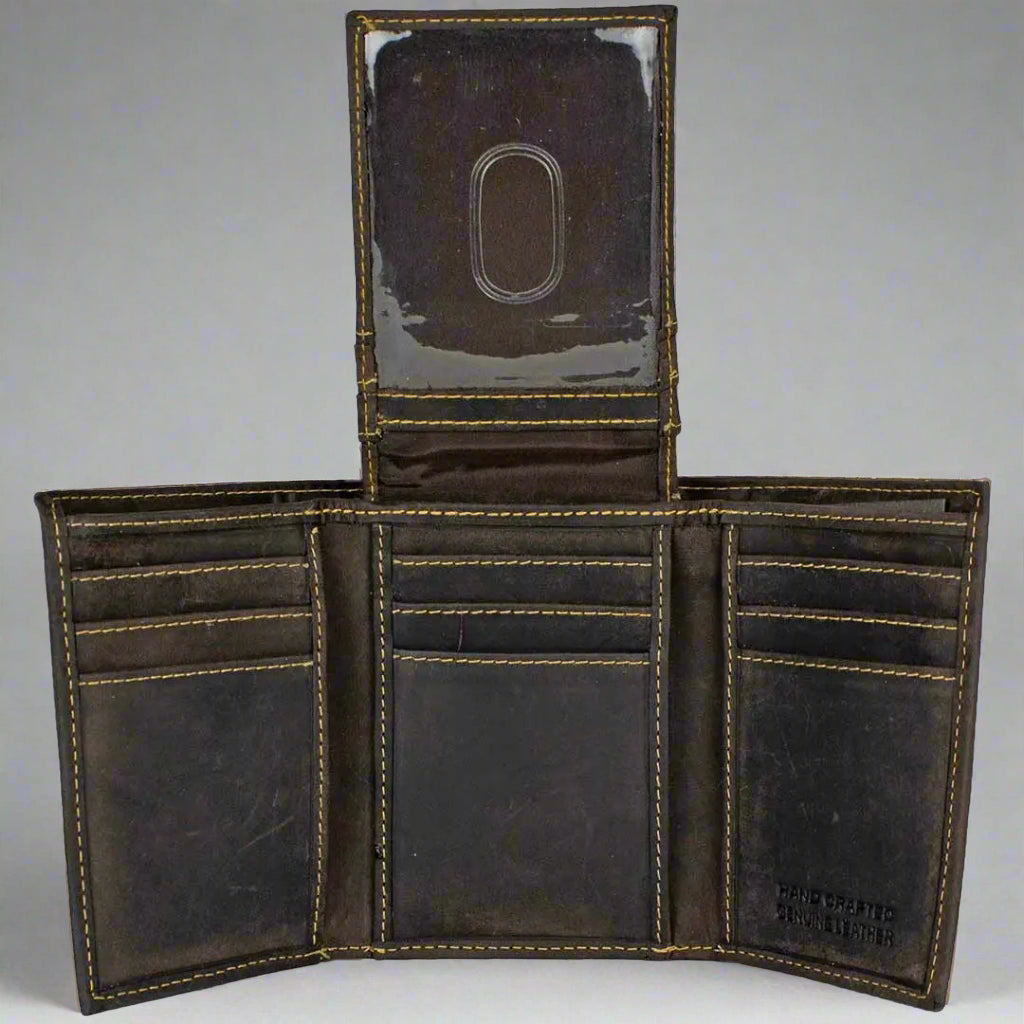 Viceroy Men's Leather Trifold Wallet - Boutique of Leathers/Open Road