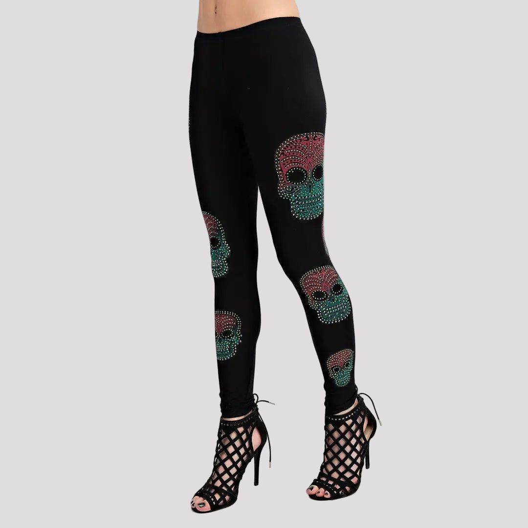 Vocal Women's Sugar Skull Leggings - Boutique of Leathers/Open Road