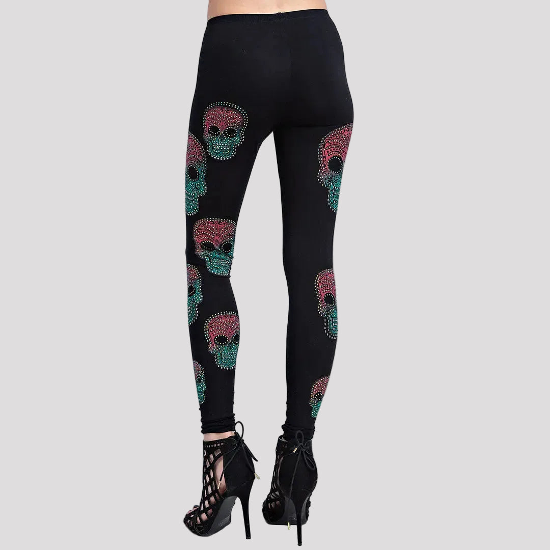 Vocal Women's Sugar Skull Leggings - Boutique of Leathers/Open Road