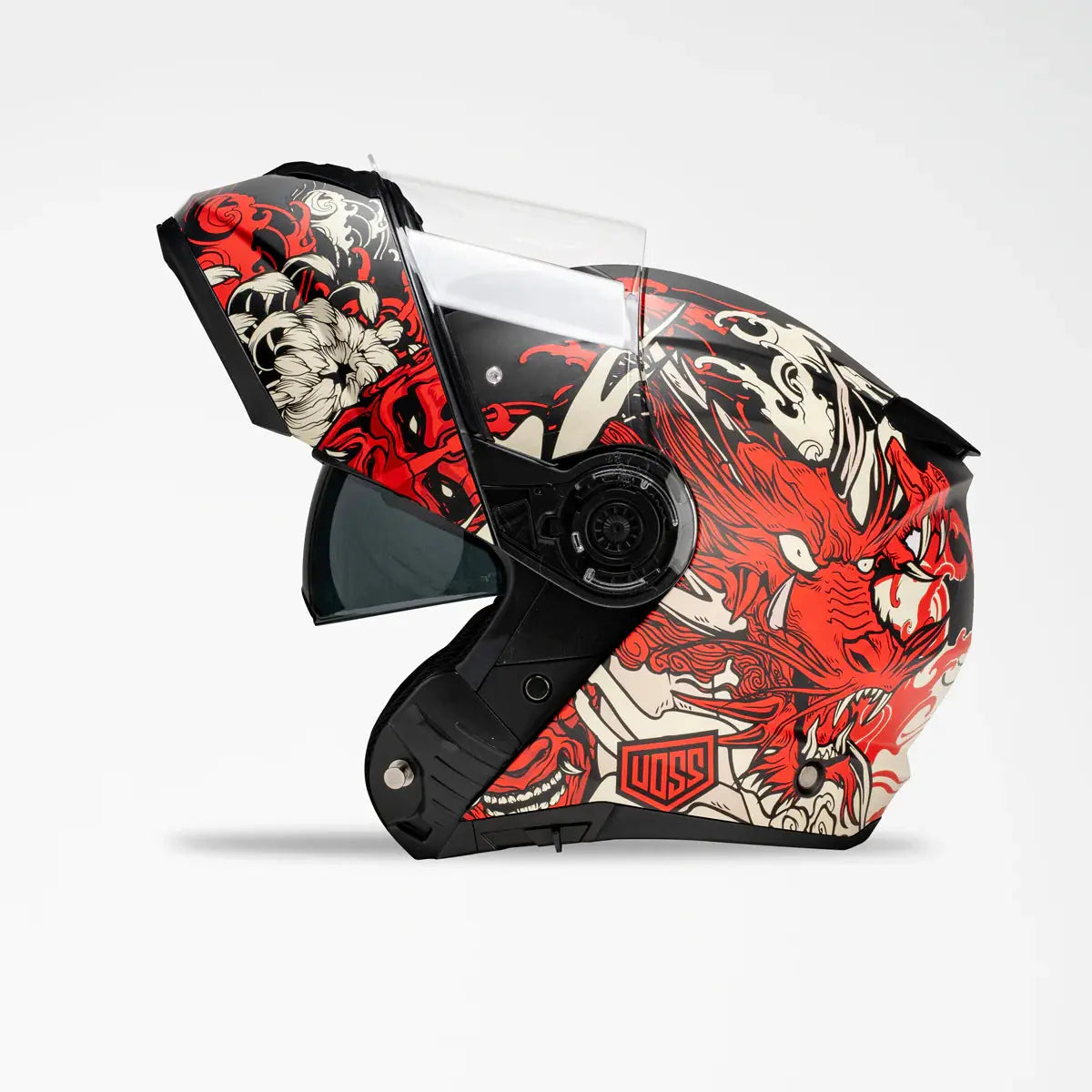 Voss 580 Conquest Matte Red Dragon Helmet Motorcycle Helmets Boutique of Leathers/Open Road