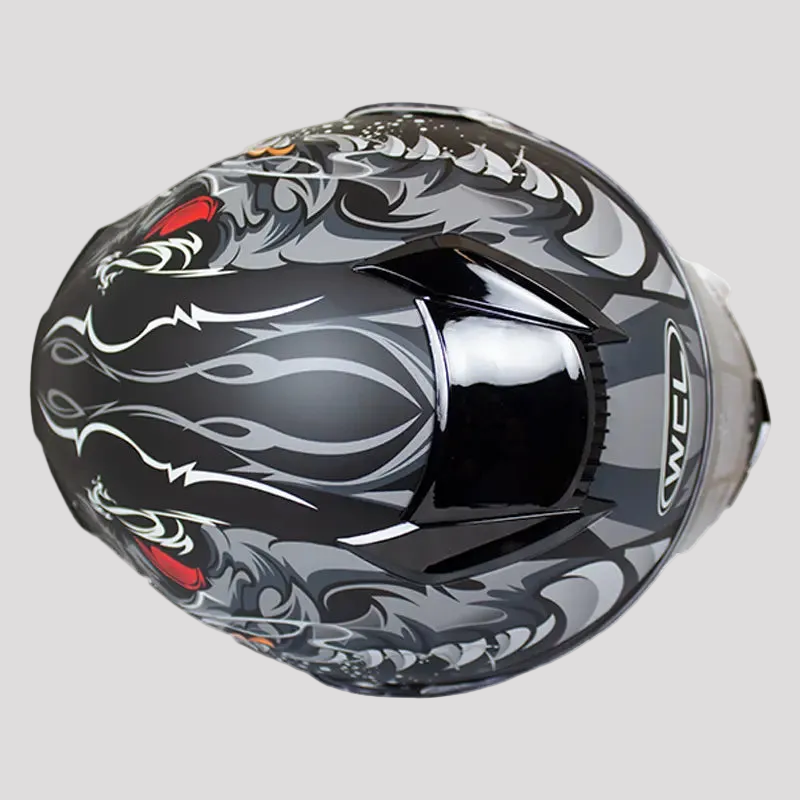 West Coast Leather Monster Skull Biker Helmet Motorcycle Helmets Boutique of Leathers/Open Road