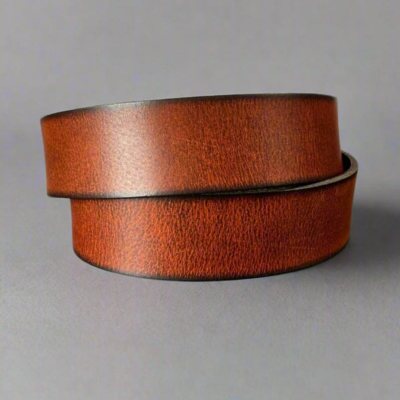 Men's Buffalo Grain Leather Belt - Boutique of Leathers/Open Road