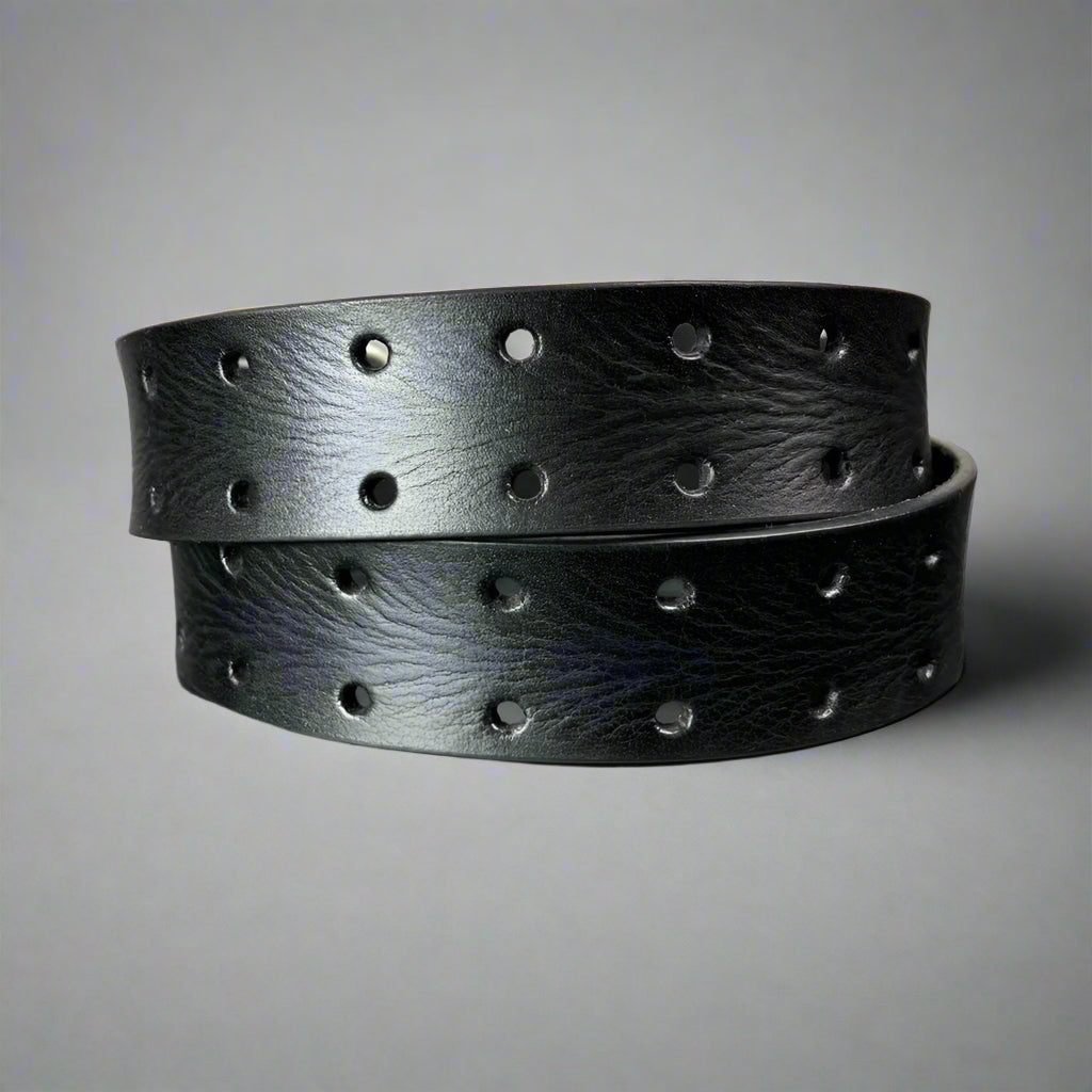 Men's Buffalo Grain Leather Belt - Boutique of Leathers/Open Road