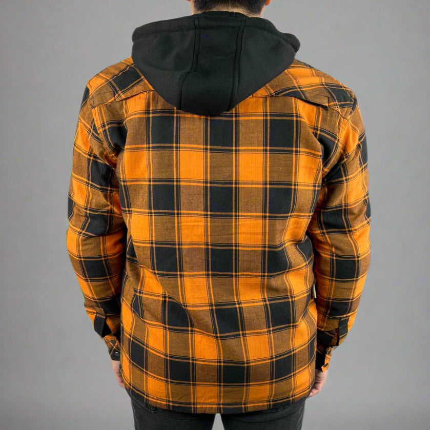 Men’s Armored Shirt with Removable Hoodie - Boutique of Leathers/Open Road