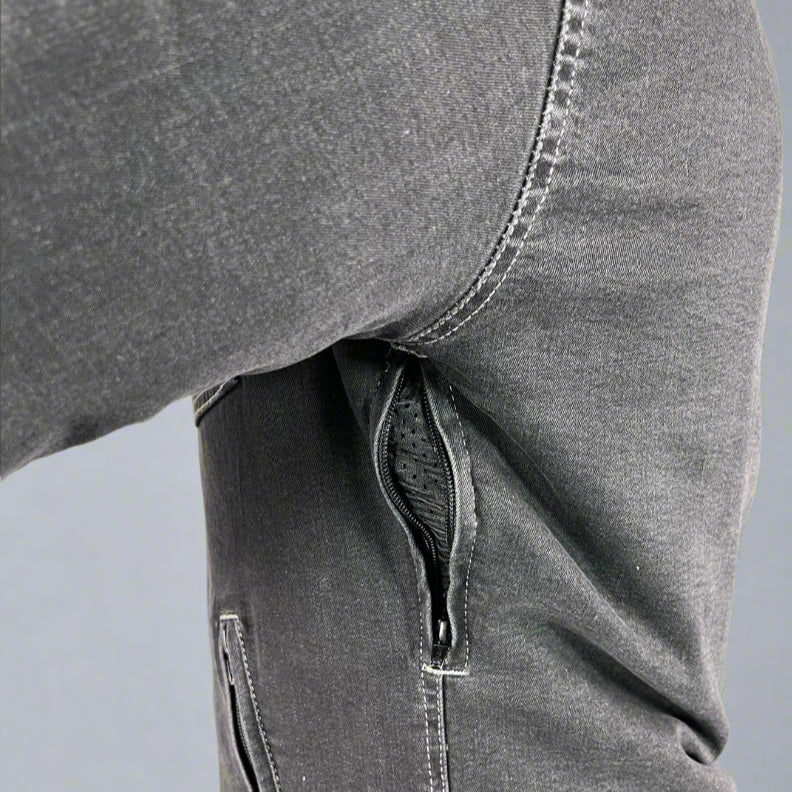 Men’s Armored Denim Shirt with Removable Hoodie - Boutique of Leathers/Open Road