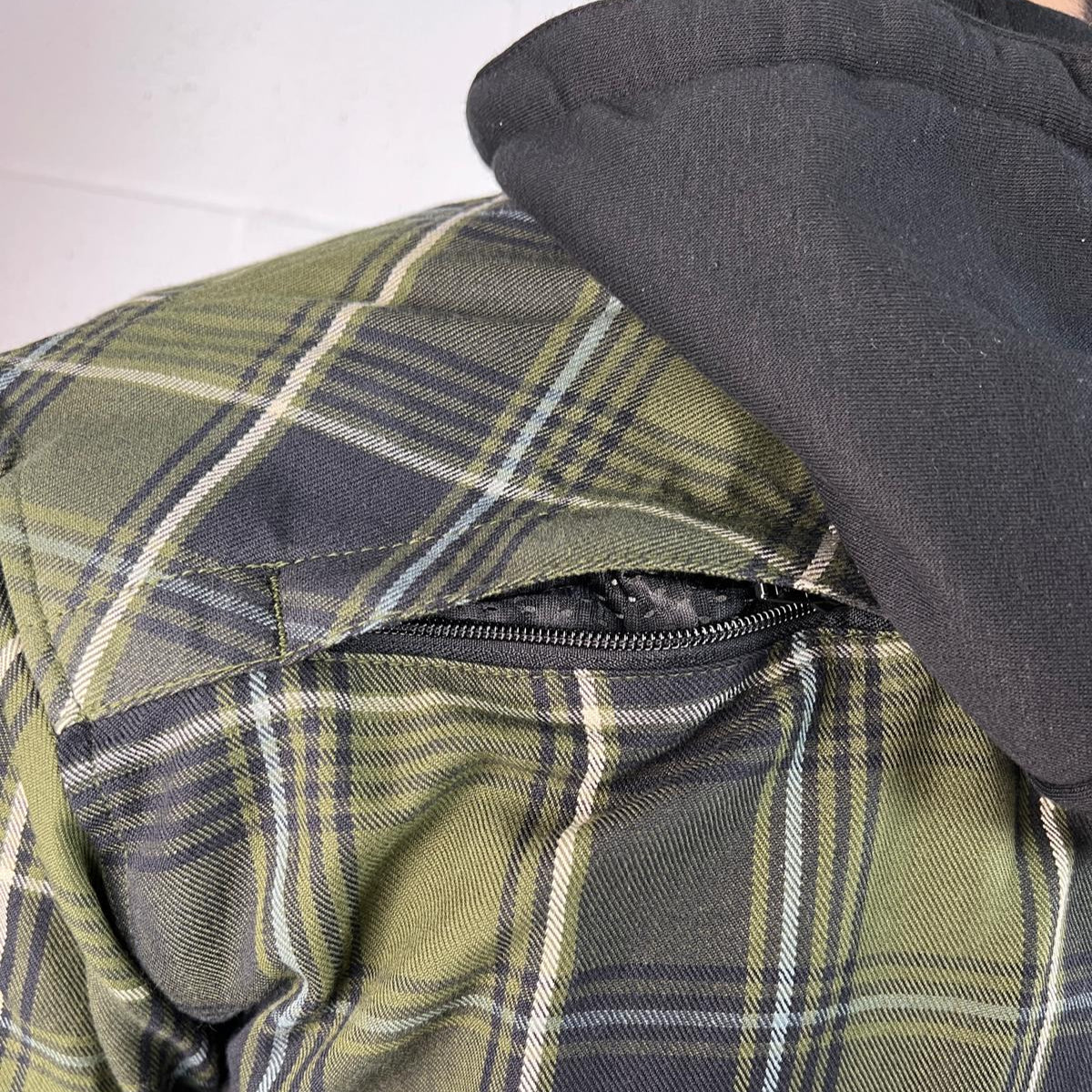 Men’s Armored Shirt with Removable Hoodie - Boutique of Leathers/Open Road