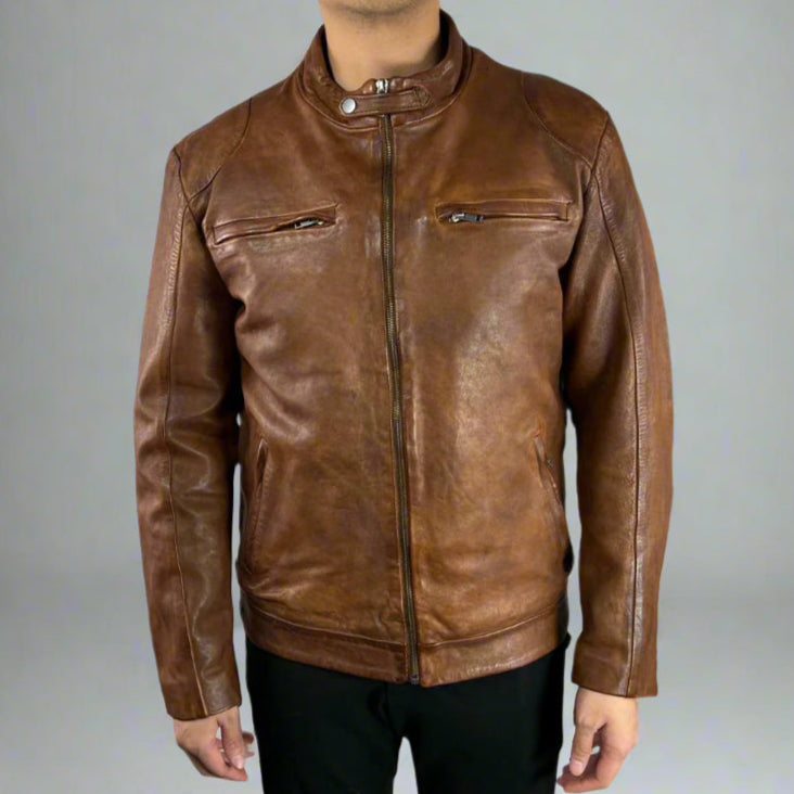 Men's Classic Sheep Leather Jacket - Boutique of Leathers/Open Road