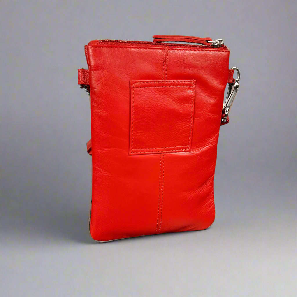 Greenwood Leather Mini Crossbody Bag with 3 Zipper Pockets - Boutique of Leathers/Open Road