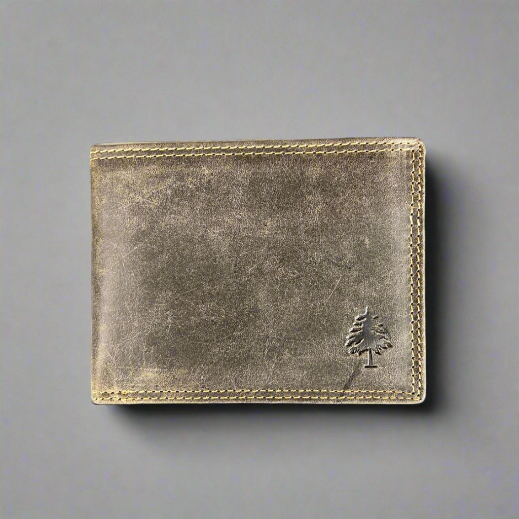 Greenwood Men's Leather Bifold Wallet. Premium RFID Protection Wallet with Flip Compartment - Boutique of Leathers/Open Road