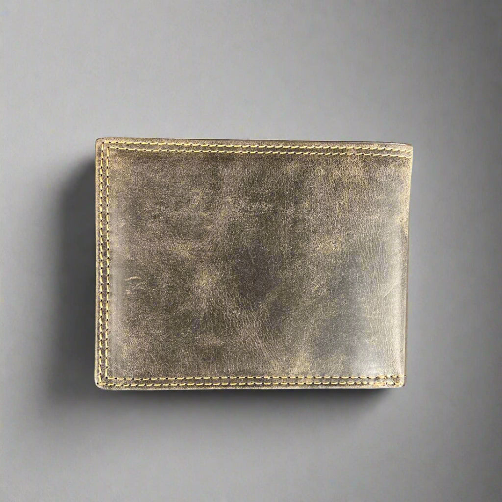 Greenwood Men's Leather Bifold Wallet. Premium RFID Protection Wallet with Flip Compartment - Boutique of Leathers/Open Road