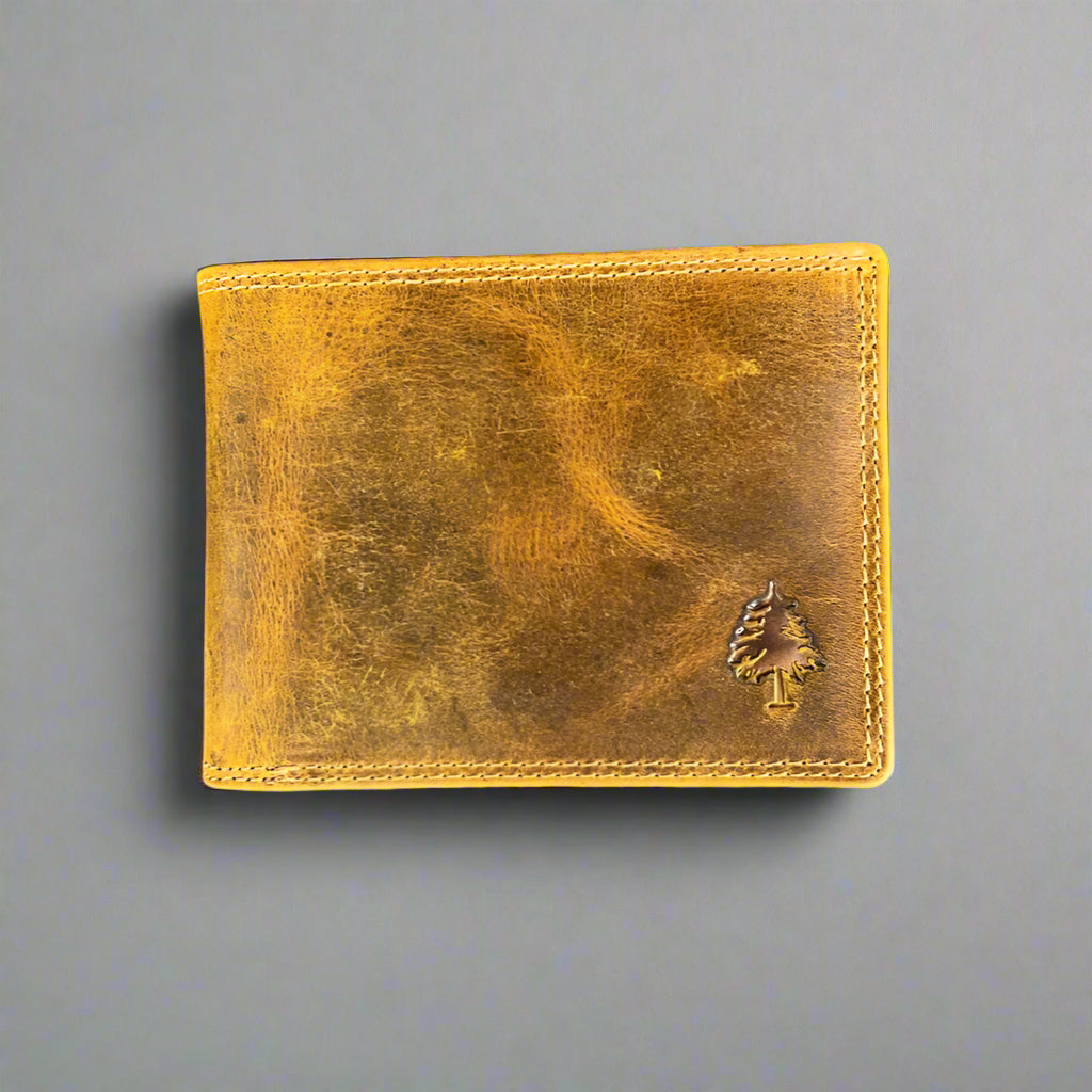 Greenwood Men's Leather Bifold Wallet. Premium RFID Protection Wallet with Flip Compartment - Boutique of Leathers/Open Road