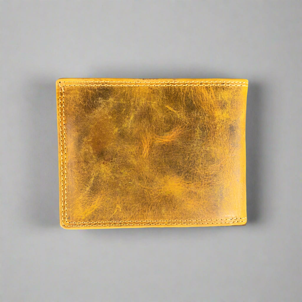 Greenwood Men's Leather Bifold Wallet. Premium RFID Protection Wallet with Flip Compartment - Boutique of Leathers/Open Road