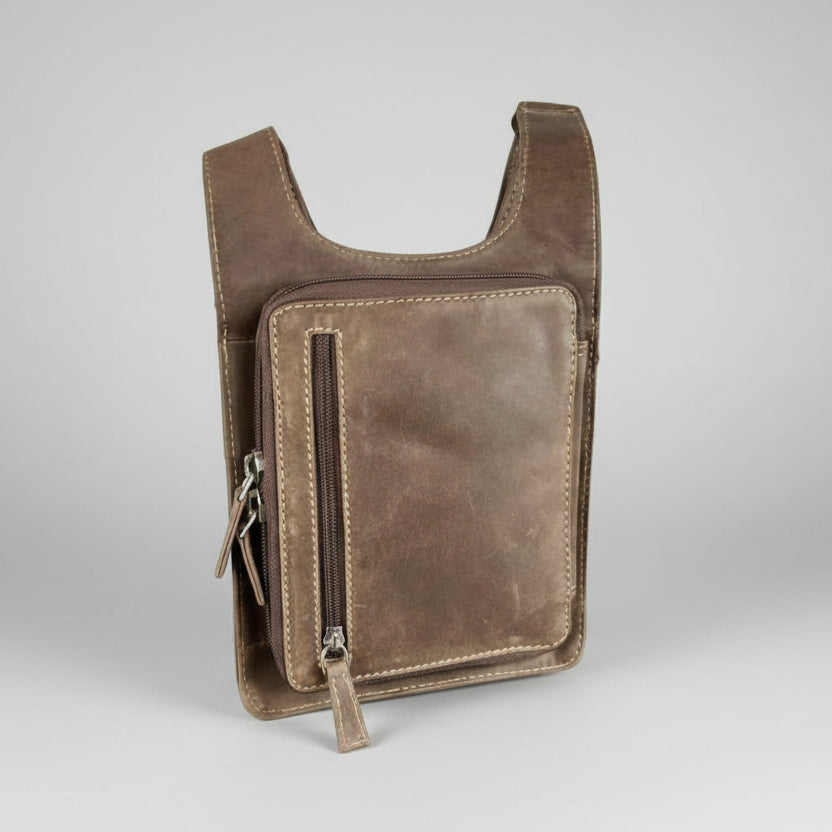 JBG Slim RFID Leather Crossbody Organizer Bag. Anti-Theft Travel Purse - Boutique of Leathers/Open Road