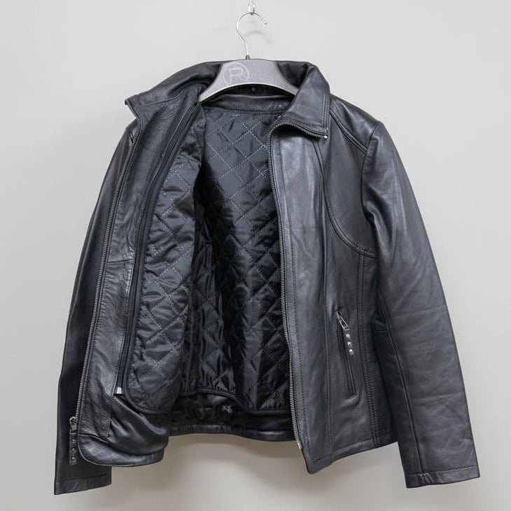 Interior view showing removable quilted diamond-stitch insulation liner