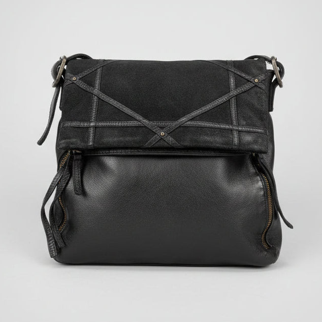 MET Women's Convertible Leather Bag, Foldover Design - Boutique of Leathers/Open Road