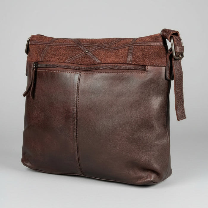 MET Women's Convertible Leather Bag, Foldover Design