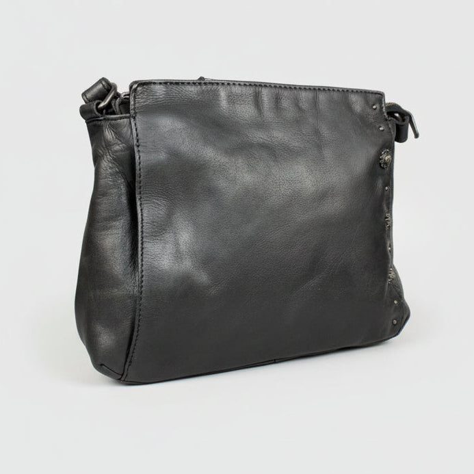 MET Women's Cow Leather Crossbody Bag with Front Zipper Pocket & Stud Detail - Boutique of Leathers/Open Road