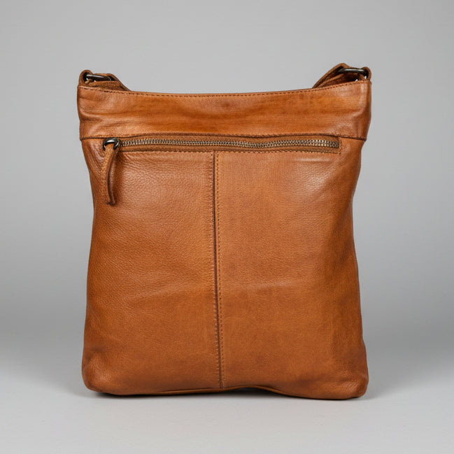 MET Cow Leather Crossbody Bag with Woven Front