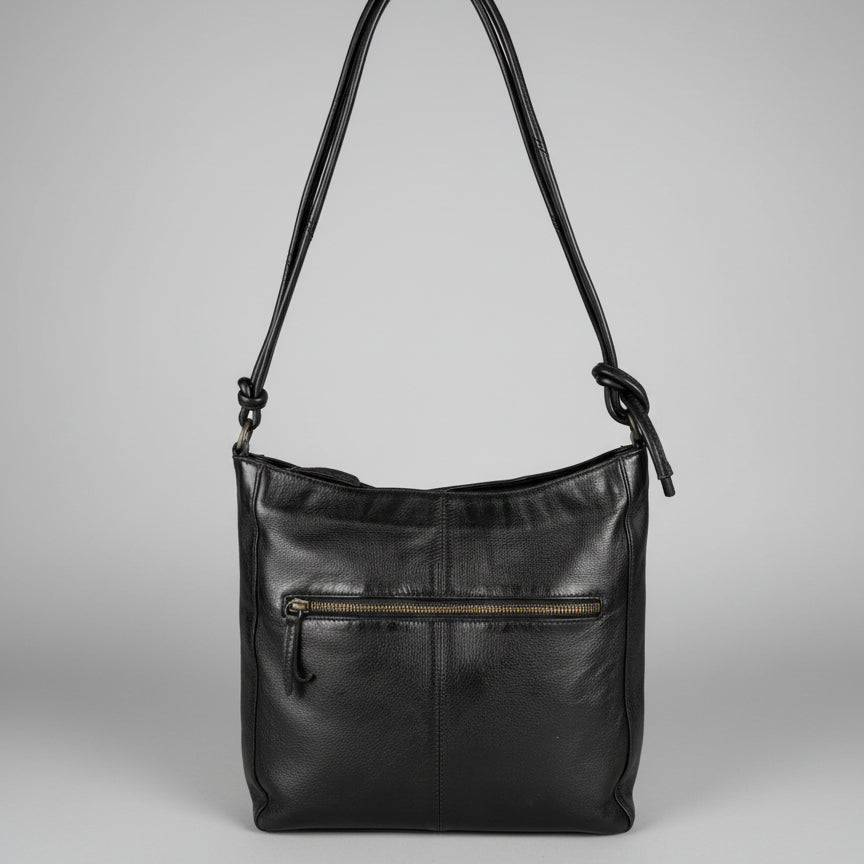 MET Women's Leather Crossbody Bag with Knotted Strap - Boutique of Leathers/Open Road