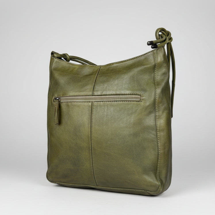 MET Women's Leather Crossbody Bag with Knotted Strap - Boutique of Leathers/Open Road