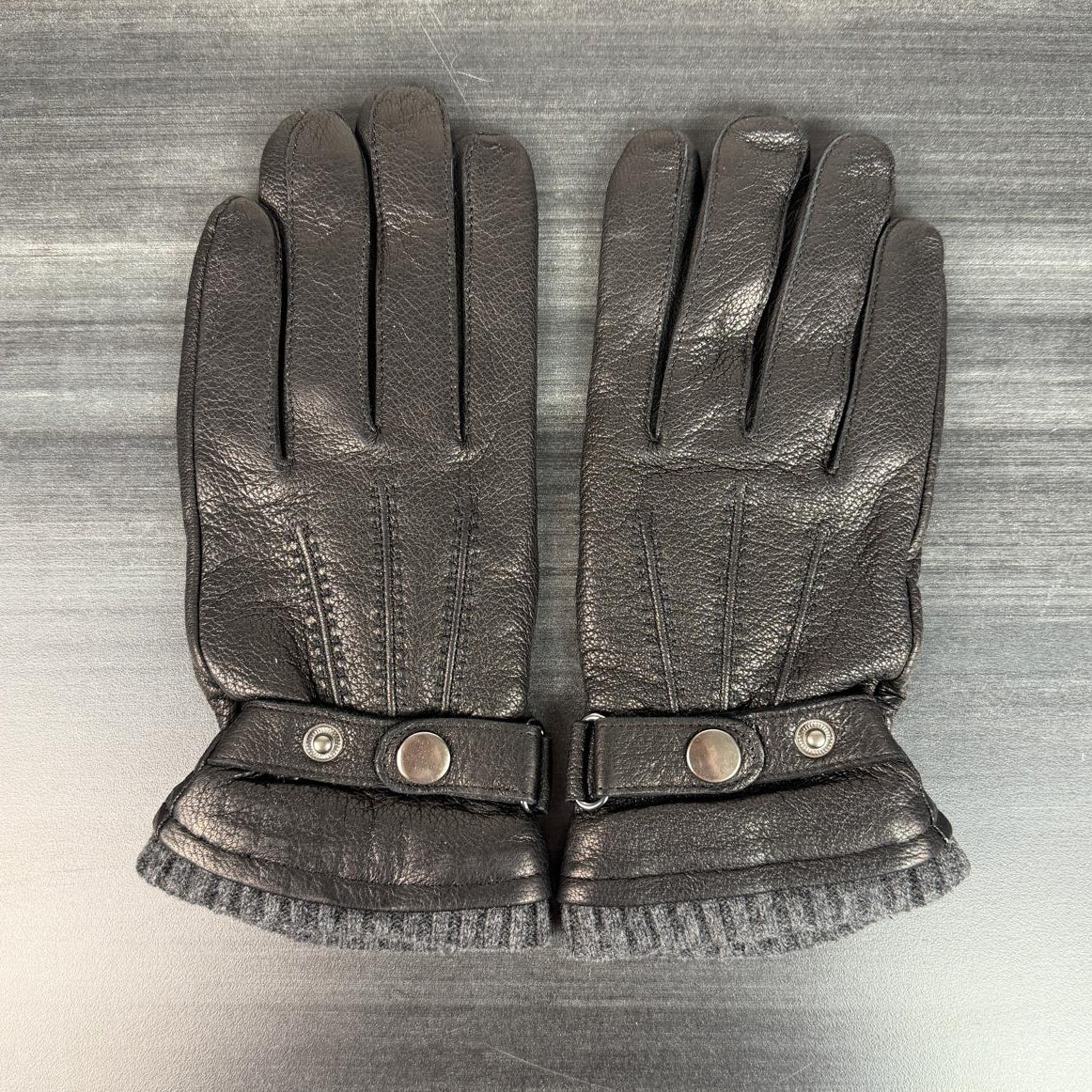Men's Black Goat Leather Gloves