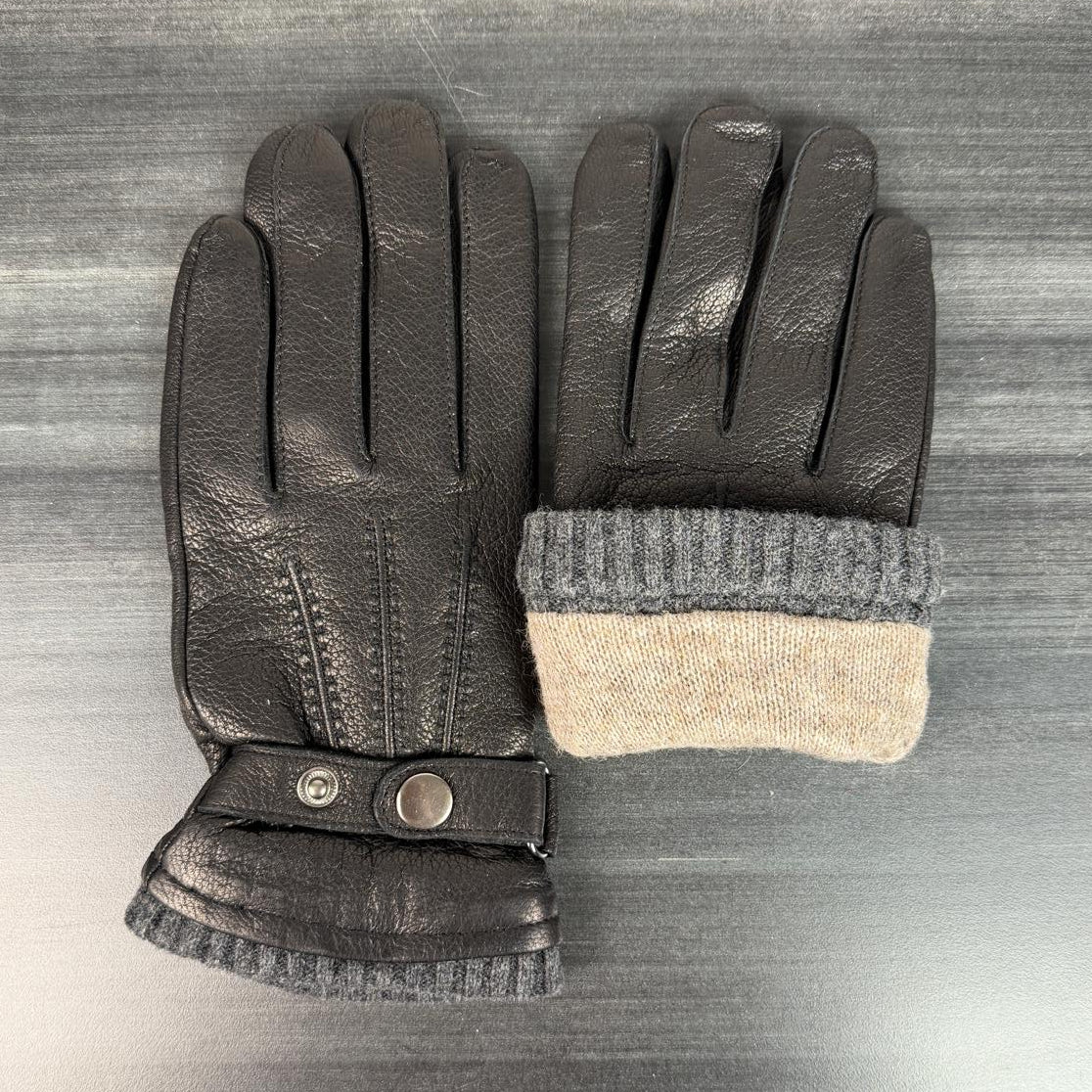 Men's Black Goat Leather Gloves