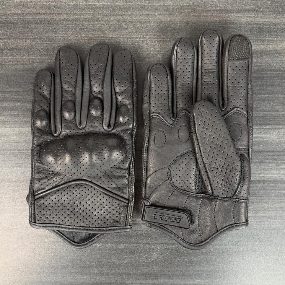 Men's Premium Perforated Goatskin Motorcycle Gloves - Boutique of Leathers/Open Road