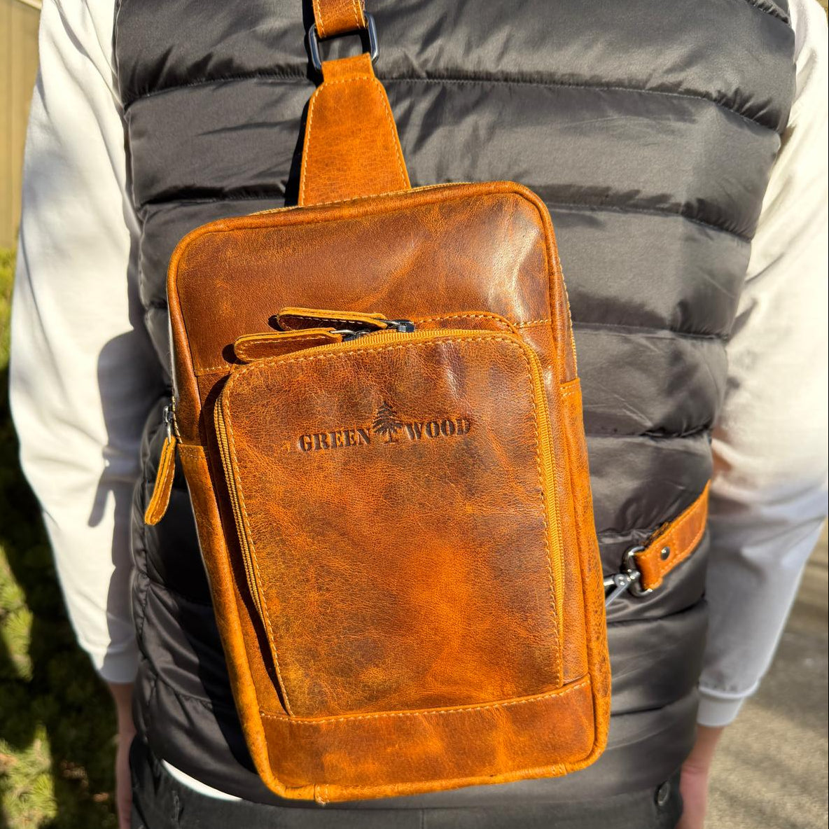 Greenwood Leather Hamilton Crossbody Bag Backpack