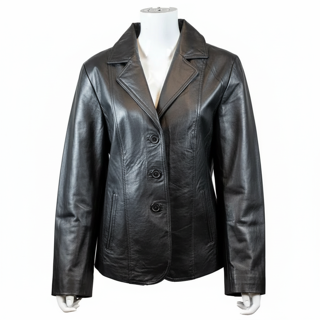 Women's Blazer Stitched Leather Jacket - Boutique of Leathers/Open Road