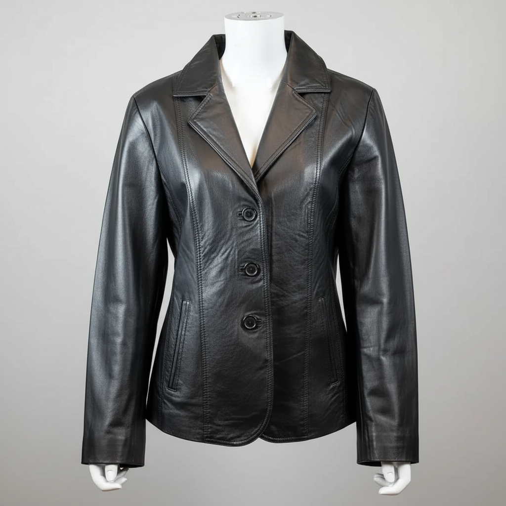 Women's Blazer Stitched Leather Jacket - Boutique of Leathers/Open Road