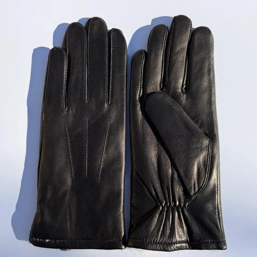 Women's Drum Dyed Lamb Leather Gloves with Luxurious Rabbit Fur Trim Women's Gloves & Mittens Boutique of Leathers/Open Road