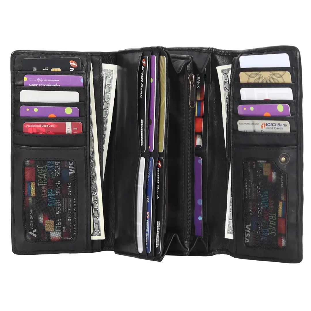 Women's Leather Basket Weave Purse Women's Wallets Boutique of Leathers/Open Road