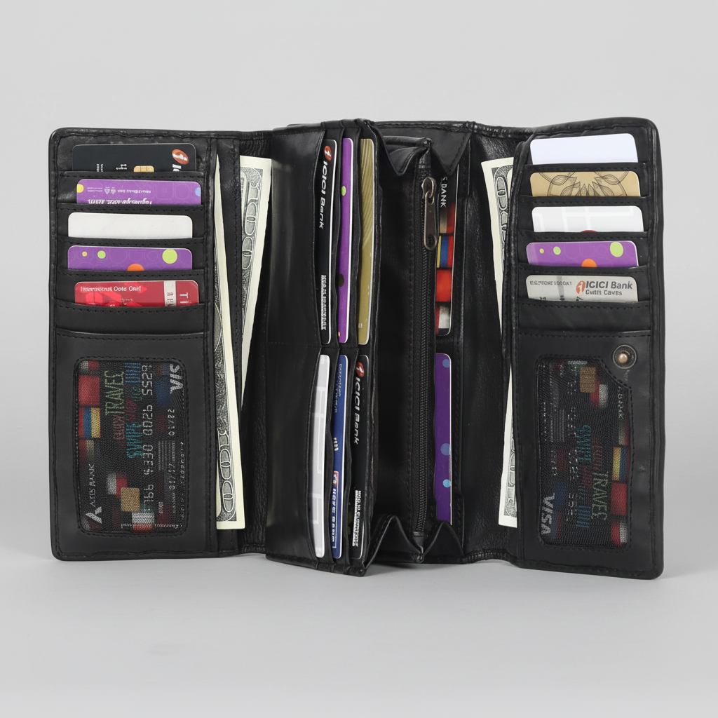 MET Women’s Leather Basket Weave Wallet. Artisan Woven Multi-Card Organizer - Boutique of Leathers/Open Road